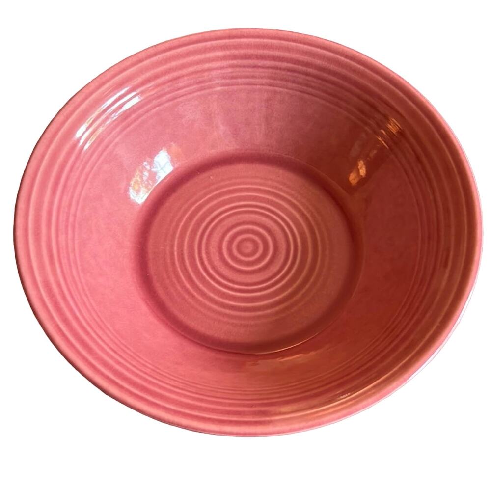 Beautiful Vintage 1970s Salmon Bowl 9.5" inches